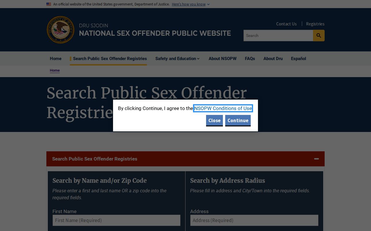 Hot Spring County sex offender check NSOPW national search